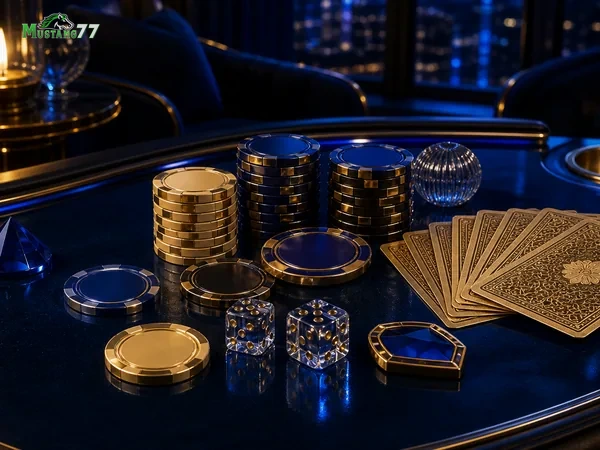 Ilustrasi permainan Rummy di mustang77