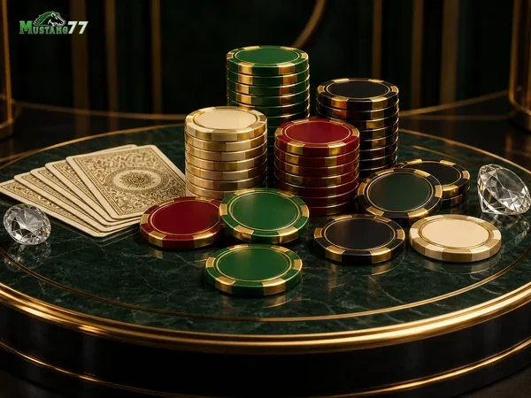Tampilan meja Single Deck Blackjack di mustang77